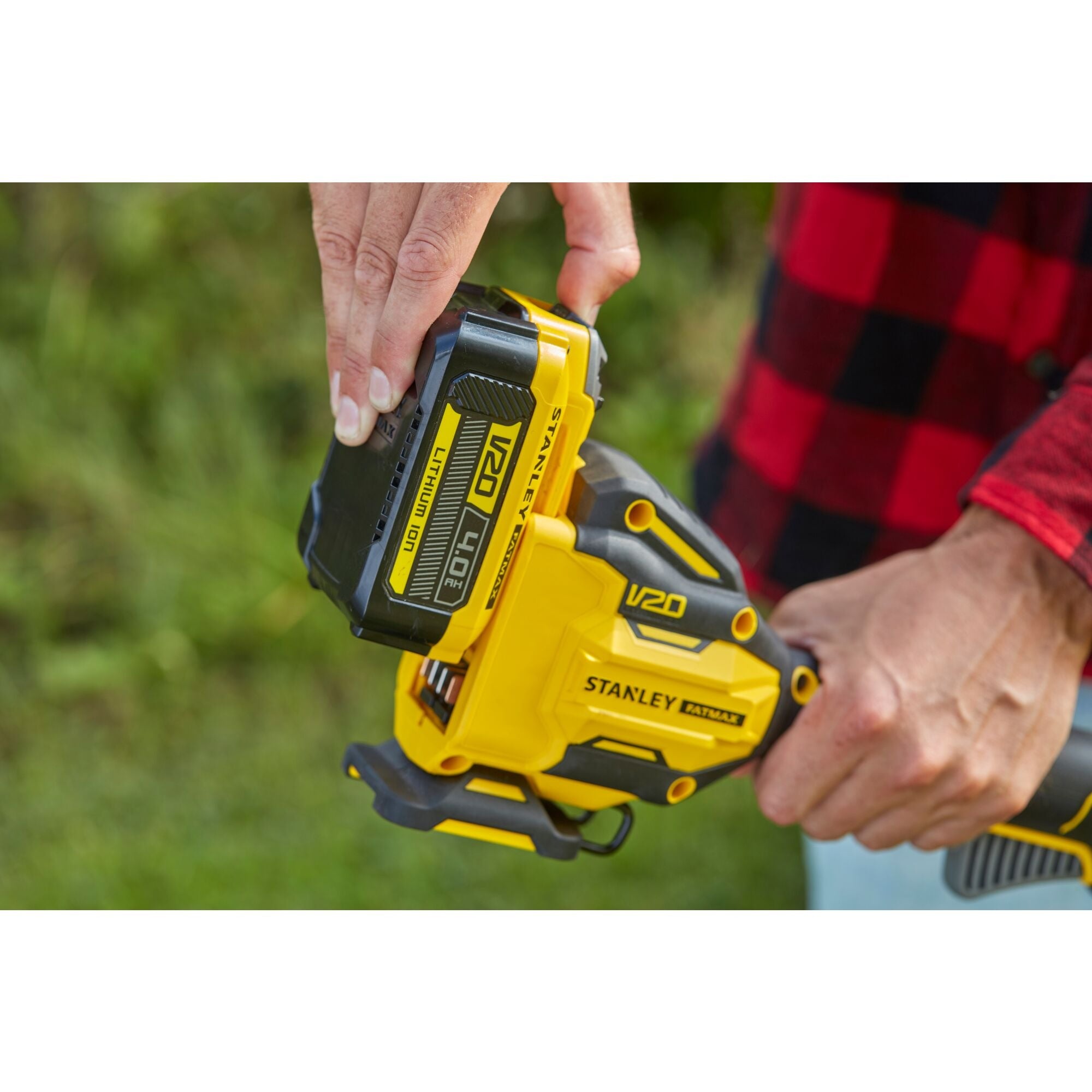 美國 STANLEY 史丹利 SFMCSTB933M-GB V20 充電式無刷割草機 (1電1充套裝)