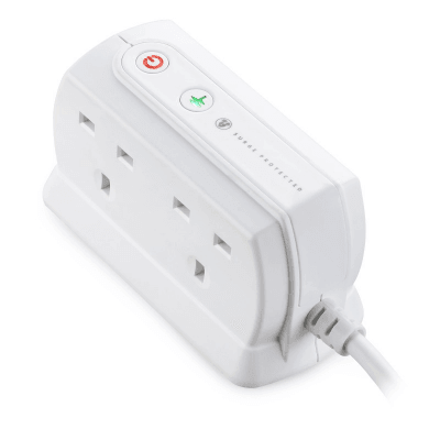 英國 MasterPlug 13A 四位插座拖板 SRGD42MW-MP 2米線 白色 香港行貨