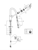 德國 GROHE 31481001 EuroStyle Cosmopolitan 拉出式廚房龍頭 (歐洲製造)-hong-kong