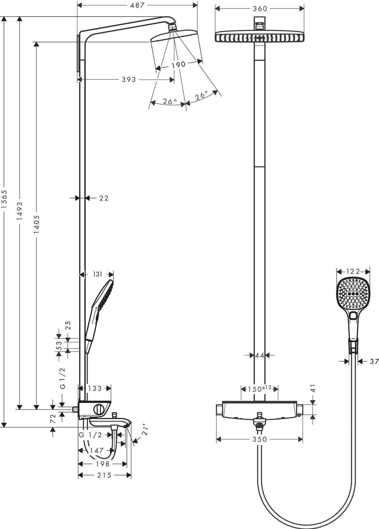 hansgrohe 27113 Raindance E 恆溫雨淋花灑-hong-kong