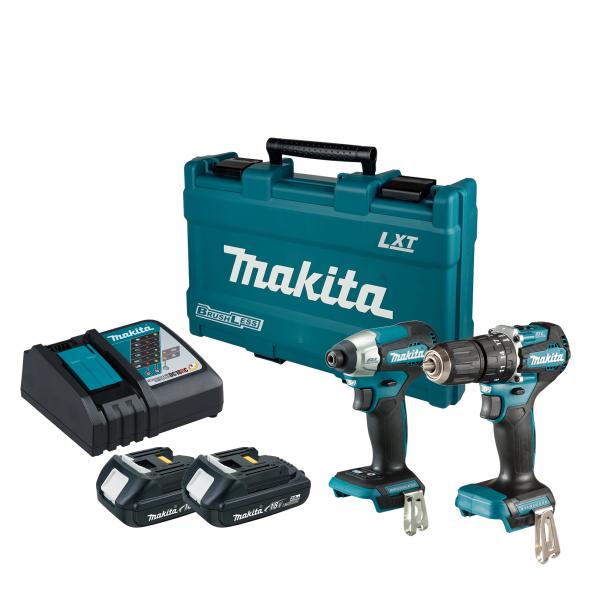 Makita 牧田 DLX2414AX1 18V 充電式工具套裝（衝擊電鑽+衝擊起子機）-hong-kong