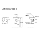 TOTO LW810CJ 掛牆式洗面盆 450x400mm-hong-kong