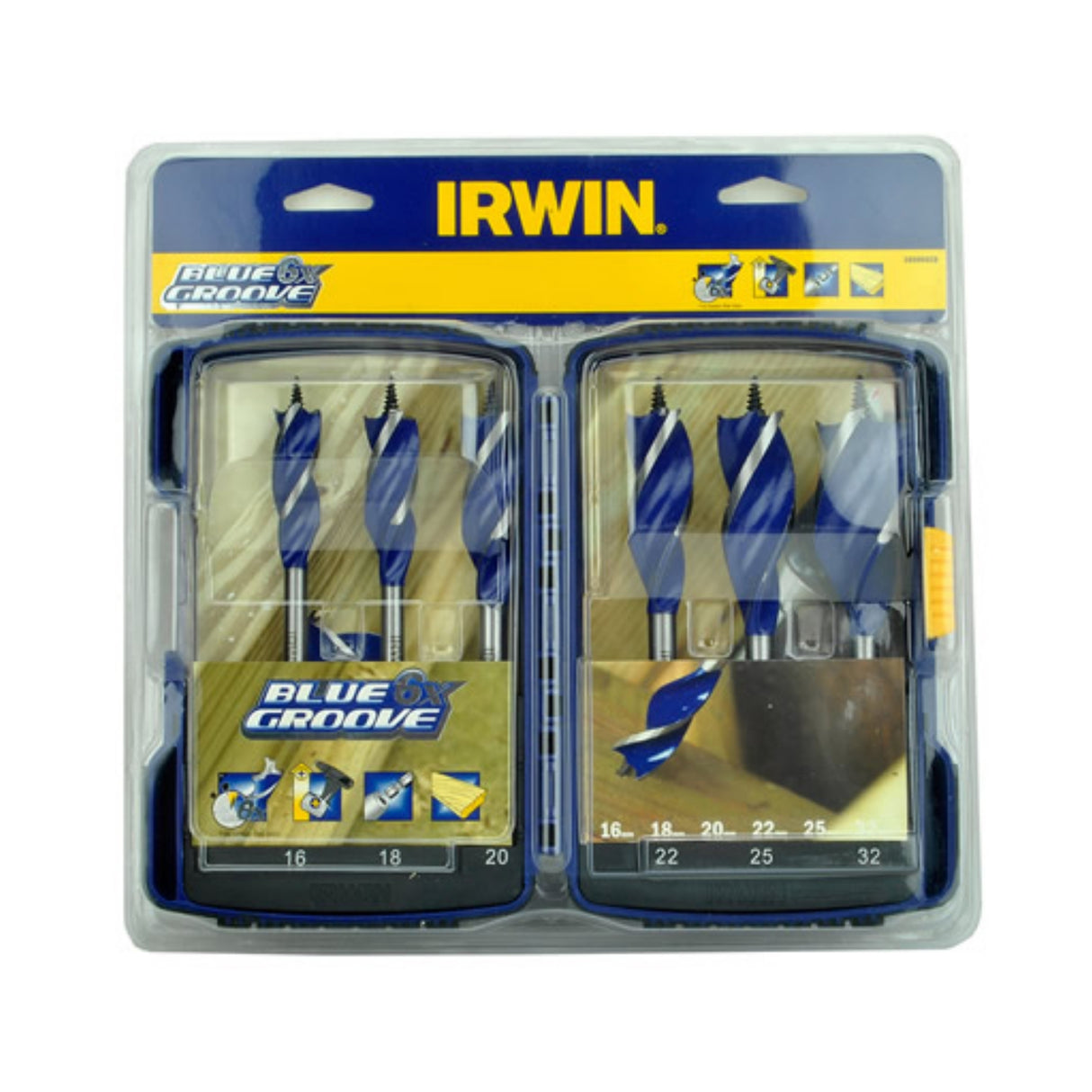 IRWIN Blue Groove 6X 木工鑽咀 6件套裝-hong-kong
