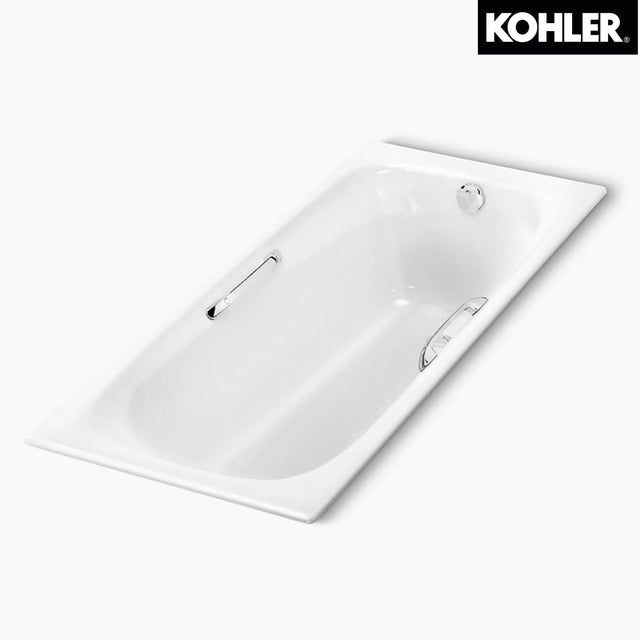 KOHLER K-P17502H-GR-0 MELANIE 1.5米 鑄鐵浴缸 (含扶手孔)-hong-kong