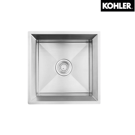 Kohler K-3883T-F-NA POISE 17" 單槽下崁式廚房星盆 (包括砧板及瀝水籃)-hong-kong