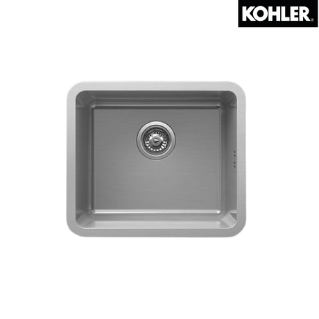 Kohler K-3884T-S-NA PROLOGUE 19" 單槽下崁式/修邊式廚房星盆 (包括瀝水籃)-hong-kong