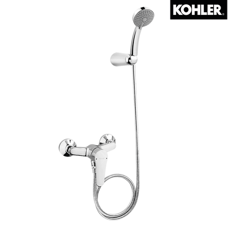Kohler K-7685T-4-CP JULY 掛牆式淋浴龍頭 (包括多功能手持花灑及插座)-hong-kong