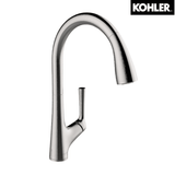 Kohler K-77748T-4-VS MALLECO 下拉式廚房感應龍頭 (不銹鋼拉絲)-hong-kong