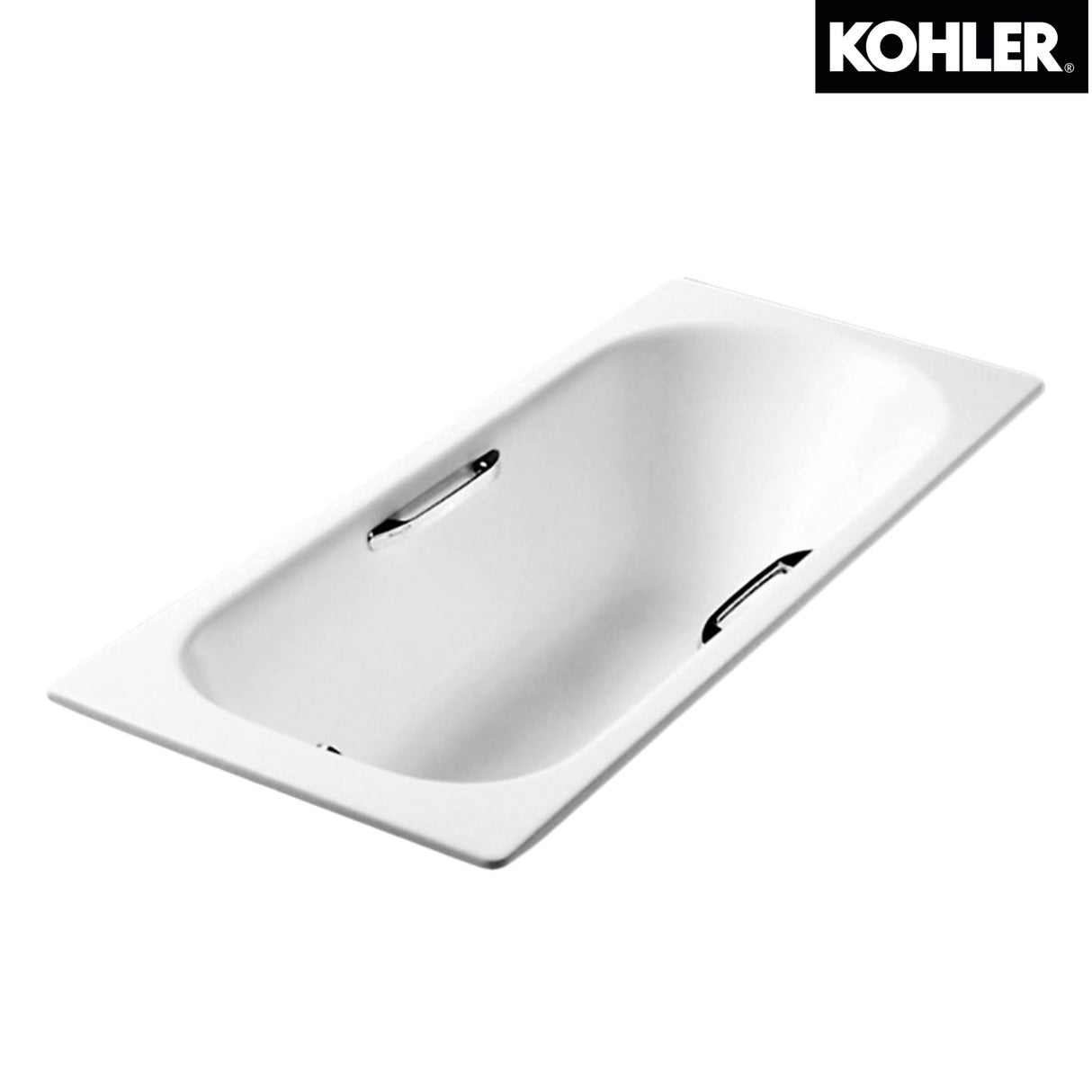 KOHLER K-P940H-GR-0 SOISSONS 1.7米鑄鐵浴缸 (含扶手孔)-hong-kong