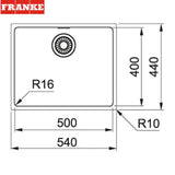 FRANKE MRX 110-50 (122.0531.808) Maris 不銹鋼 檯底 單星盆-hong-kong