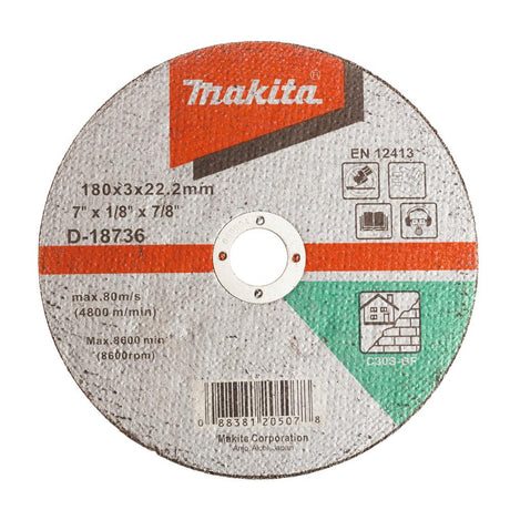 Makita 牧田 D-18736 直徑180mm 切割砂輪片 (切割石材及磚塊用) (50件)-hong-kong
