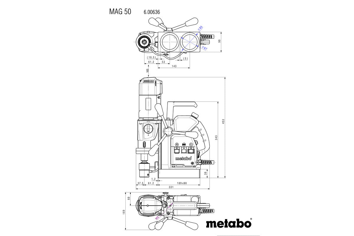 metabo 麥太保 MAG 50 50mm磁力鑽-hong-kong