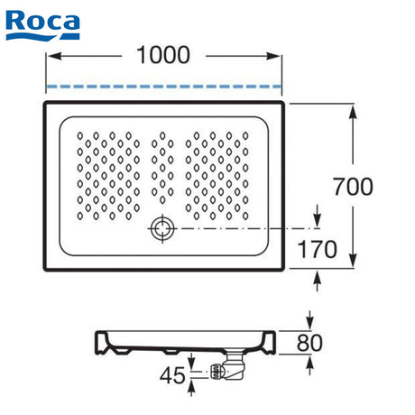 Roca 3740HT 長方形淋浴盆-hong-kong