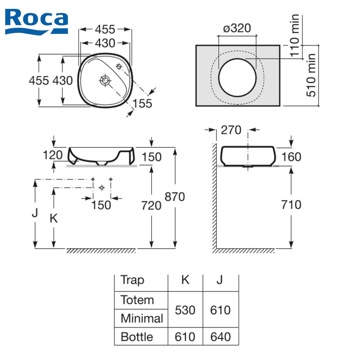 Roca A3270B9640 Beyond 檯上盆-hong-kong