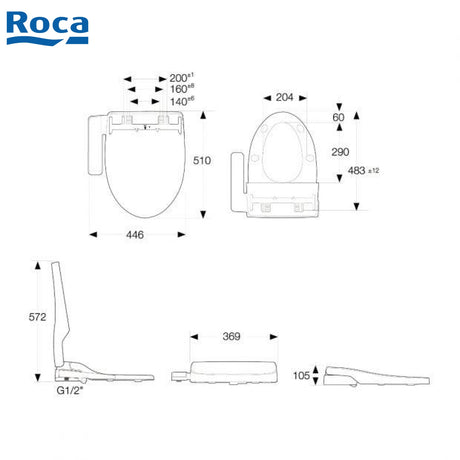 ROCA A804032005 MulticleanX Advanced 加長形電子廁板-hong-kong