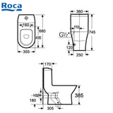 Roca Atis 804025005+3496170CN 自由咀連體座廁配電子廁板(尊尚型)-hong-kong